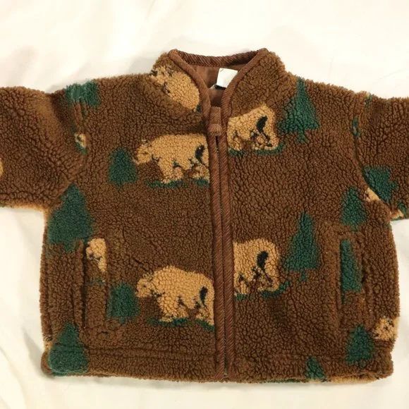 HARTSTRINGS Baby Zip-Up Jacket Bear Print 12 M - Picture 5 of 10